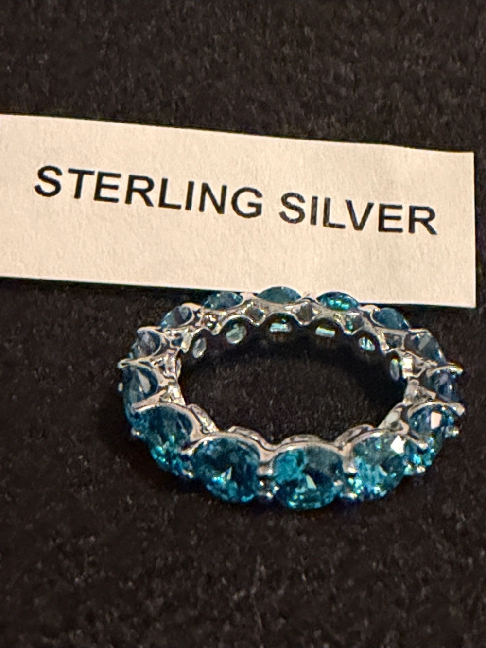 Aquamarine Eternity Ring
